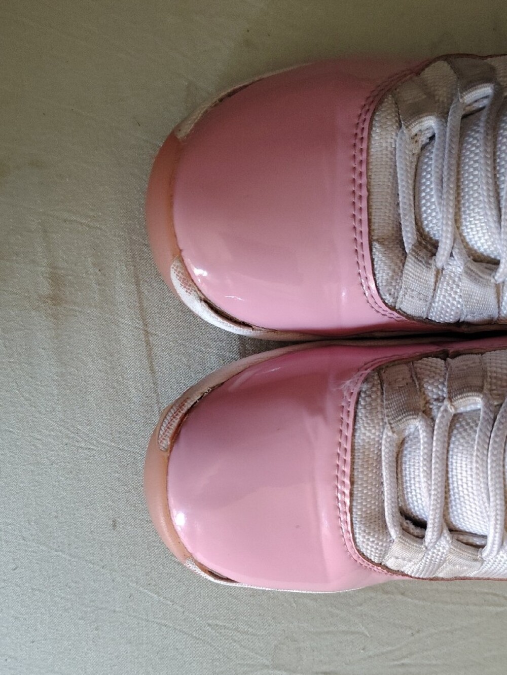 Jordan Kids' Pink and White High-Top Sneakers - Picture 10 of 11